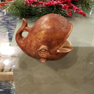 Vintage whale ashtray